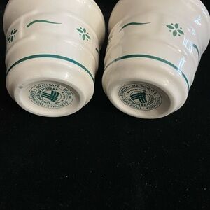White and Green Ceramic candle/votive holders